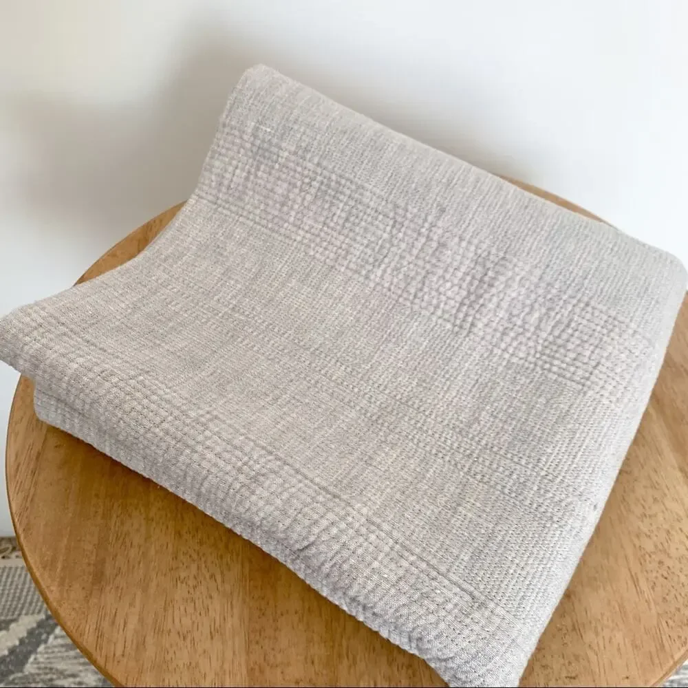 Restoration Hardware Banded Washed Linen King Sham